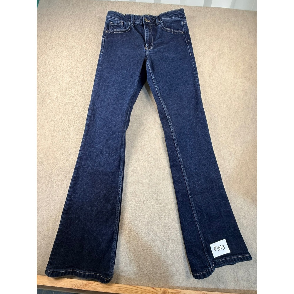 Zara Dark Wash Flare Jeans Womens Size 8 High Rise Denim Pants Slim Fit